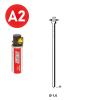 Pack brads 20°+gaz 16/50 INOX