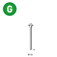 Brads 20°-16/32 galv.