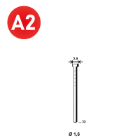 Brads 20°-16/32 INOX