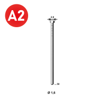 Brads 20°-16/50 INOX